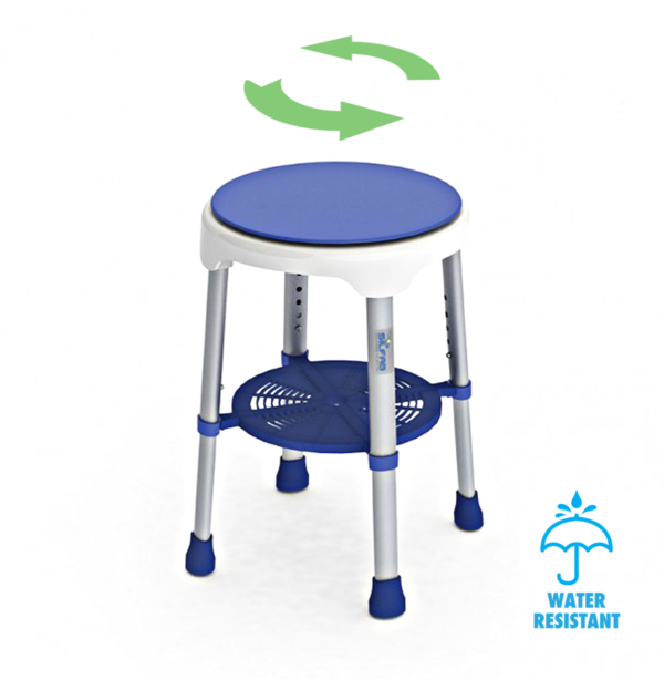 BANQUETA PARA DUCHA CON ASIENTO GIRATORIO