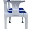 SILLA DE DUCHA PLASTICA CON ESCOTADURA SOFT AZUL