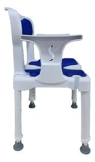 SILLA DE DUCHA PLASTICA CON ESCOTADURA SOFT AZUL