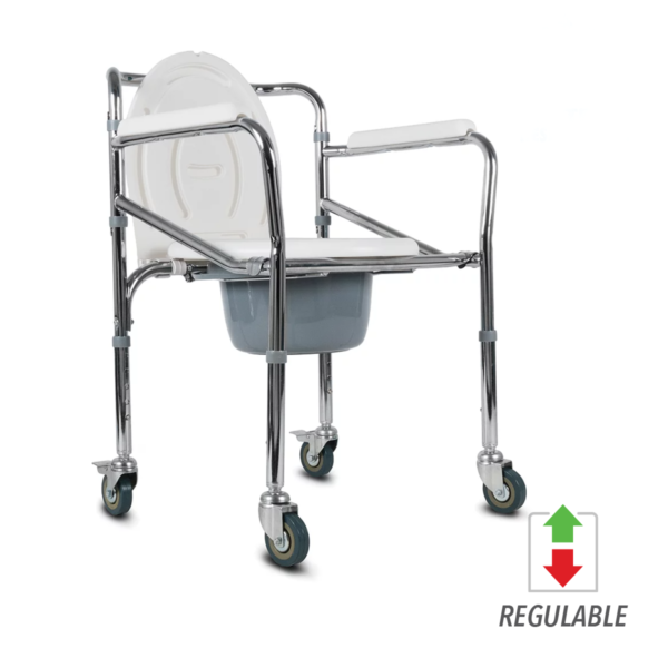 SILLA ELEVA INODORO ALUMINIO PLEGABLE. CON RUEDAS SILLA ELEVA INODORO ALUMINIO PLEGABLE. CON RUEDAS