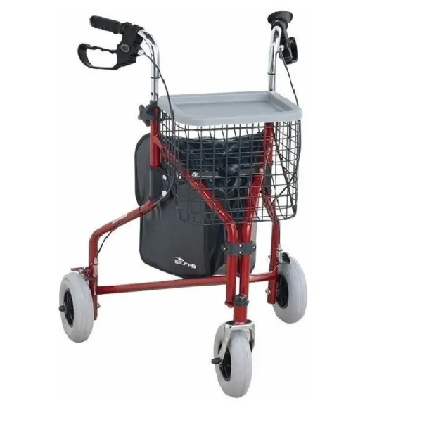 ANDADOR CON ASIENTO Y DOBLE RUEDAS AUTO-FRENANTE