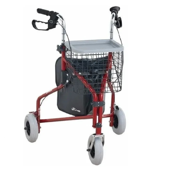 ANDADOR CON ASIENTO Y DOBLE RUEDAS AUTO-FRENANTE