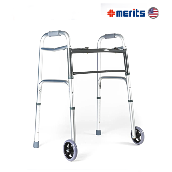 ANDADOR ALUMINIO PLEGABLE CON RUEDAS