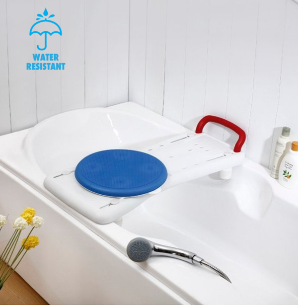 ASIENTO TIPO TABLA PARA BAÑADERA UNIVERSAL CON DISCO ROTADOR