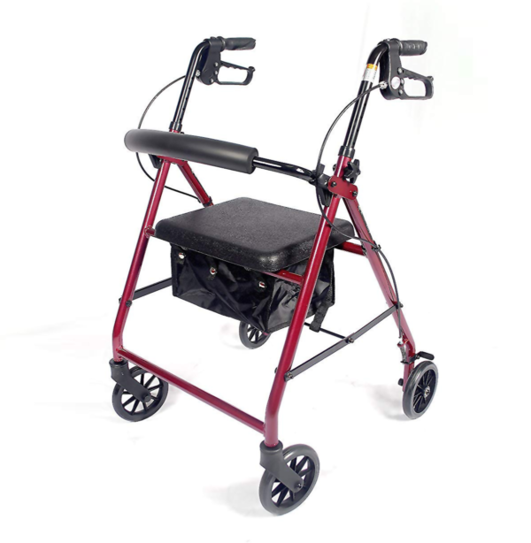 ANDADOR DE CUATRO RUEDAS ALUMINIO BORDO