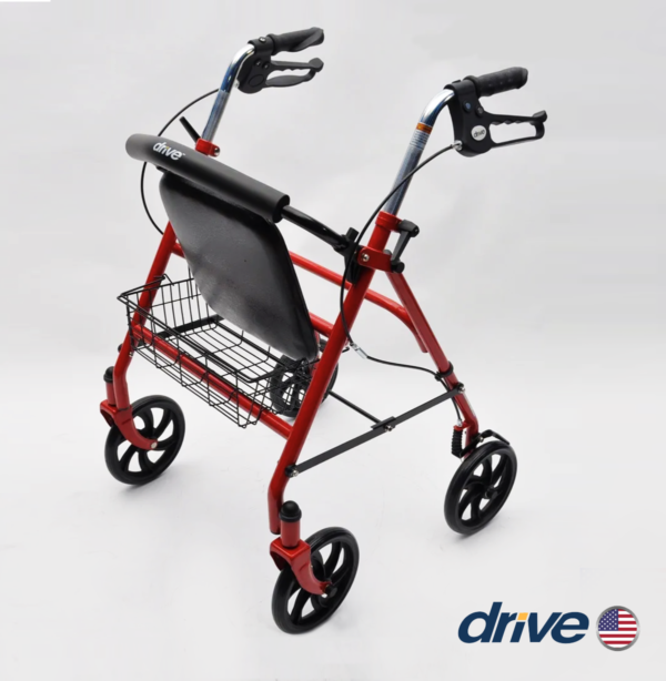 ANDADOR DE CUATRO RUEDAS ROJO DRIVE USA