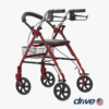 ANDADOR DE CUATRO RUEDAS ROJO DRIVE USA
