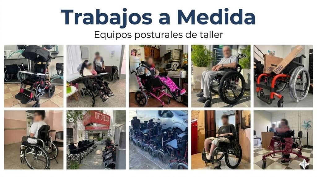 Sillas posturales para niños y adultos fabricadas en el taller de Ortopedia Maipú